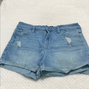 Hollister Blue Jean Shorts Distressed Cut-Off